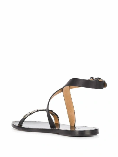 Shop Isabel Marant Women's Black Leather Sandals