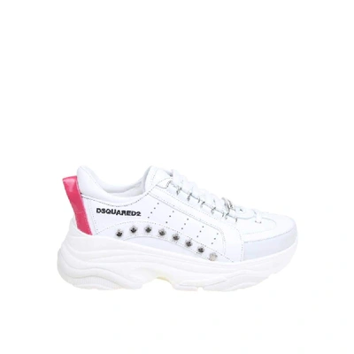 Shop Dsquared2 Women's White Leather Sneakers