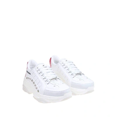 Shop Dsquared2 Women's White Leather Sneakers