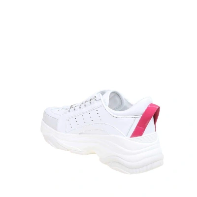 Shop Dsquared2 Women's White Leather Sneakers