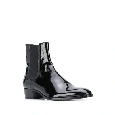 Shop Saint Laurent Black Ankle Boots