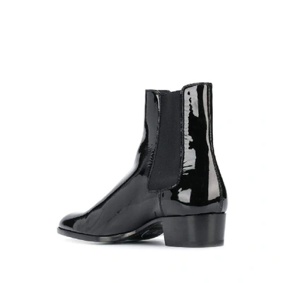 Shop Saint Laurent Black Ankle Boots