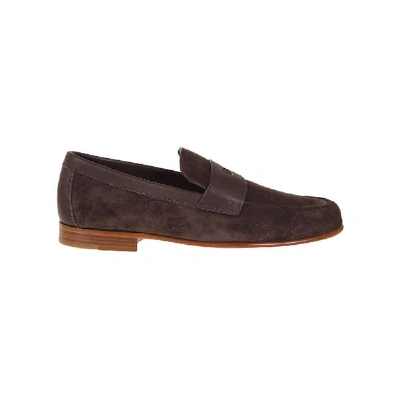 Shop John Lobb Men's Brown Suede Loafers