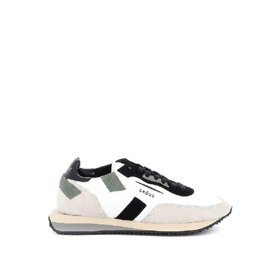 Shop Ghoud White Fabric Sneakers