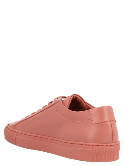 Shop Common Projects Men's Pink Leather Sneakers