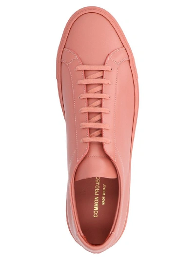 Shop Common Projects Men's Pink Leather Sneakers