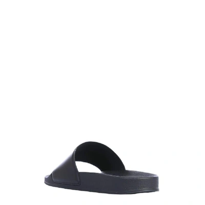 Msgm Slide Sandals With Micro Logo In Black