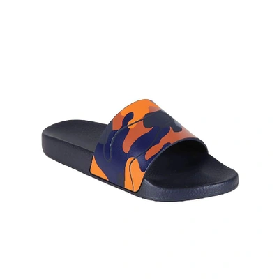 Shop Valentino Blue Rubber Sandals