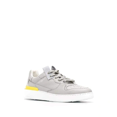 Shop Givenchy Grey Leather Sneakers