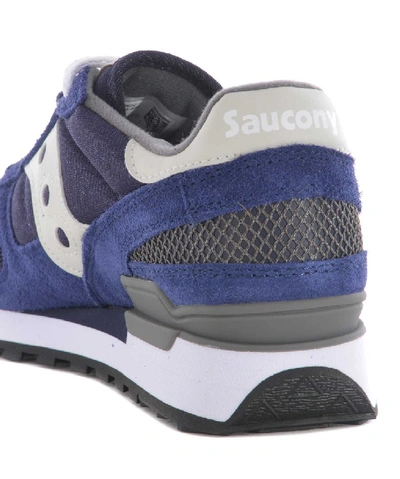 Shop Saucony Men's Blue Suede Sneakers