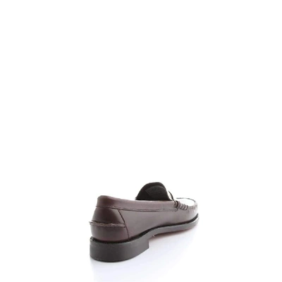 Shop Sebago Brown Leather Loafers