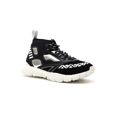 Shop Valentino Black Fabric Sneakers