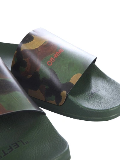 Shop Off-white Men's Green Polyurethane Sandals