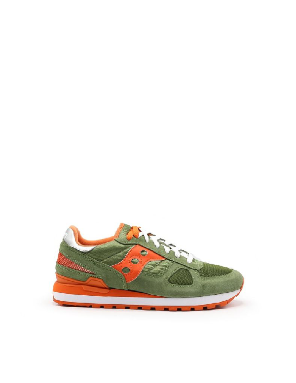 saucony shadow green orange