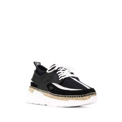 Shop Kenzo Black Polyester Sneakers