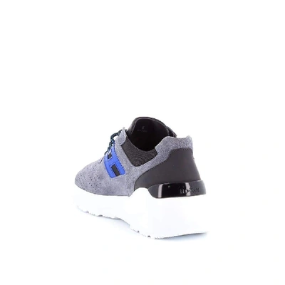 Shop Hogan Men's Grey Leather Sneakers