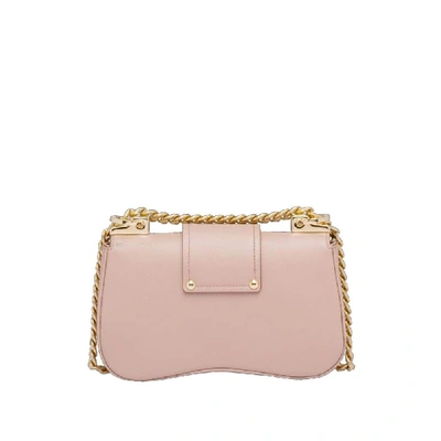 Shop Prada Women's Pink Leather Shoulder Bag