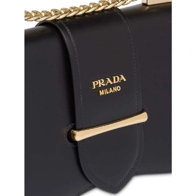 Shop Prada Black Leather Shoulder Bag
