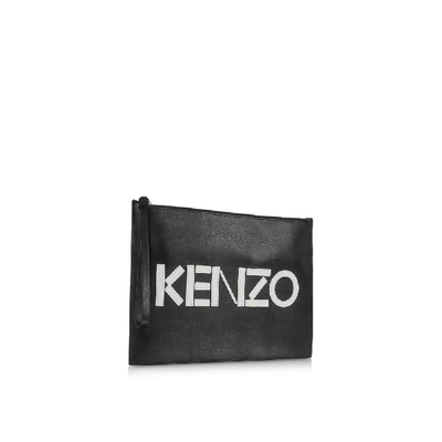 Shop Kenzo Black Leather Pouch