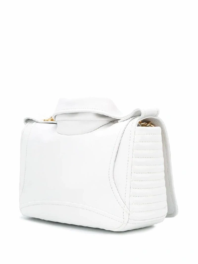 Shop Moschino Women's White Leather Shoulder Bag