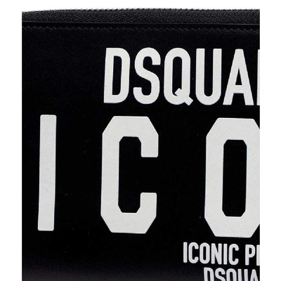 Shop Dsquared2 Black Leather Pouch