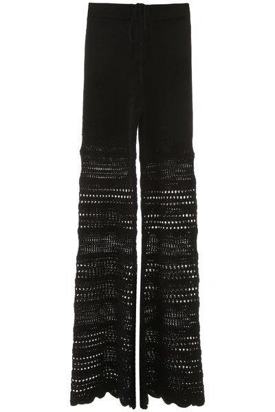 Shop Amiri Crochet Pants In Black (black)