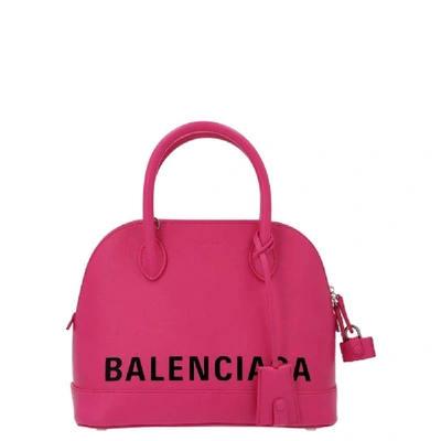 Shop Balenciaga Fuchsia Leather Handbag