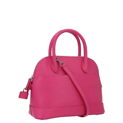 Shop Balenciaga Fuchsia Leather Handbag