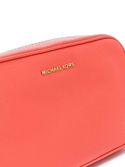 Shop Michael Kors Women's Orange Leather Shoulder Bag