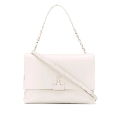 Shop Off-white Women's White Leather Shoulder Bag