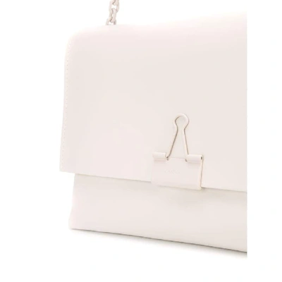 Shop Off-white Women's White Leather Shoulder Bag