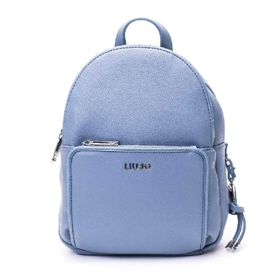 Shop Liu •jo Liu Jo Women's Light Blue Polyester Backpack