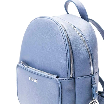Shop Liu •jo Liu Jo Women's Light Blue Polyester Backpack