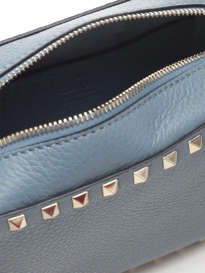 Shop Valentino Light Blue Leather Messenger Bag
