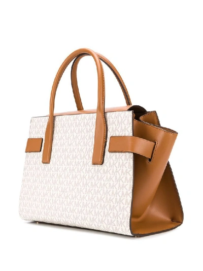 Shop Michael Kors Women's Beige Synthetic Fibers Handbag