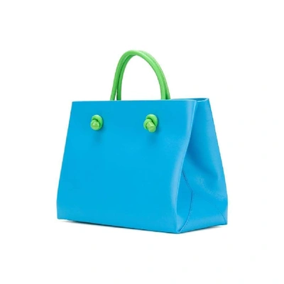 Shop Alberta Ferretti Women's Light Blue Leather Handbag