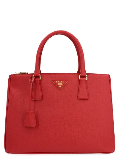 Shop Prada Red Leather Tote