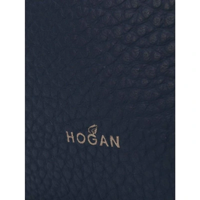 Shop Hogan Women's Blue Leather Tote