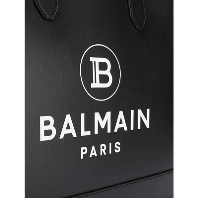 Shop Balmain Women's Black Leather Tote