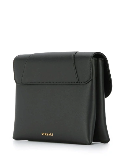 Shop Versace Black Leather Shoulder Bag