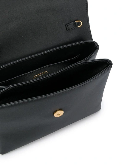 Shop Versace Black Leather Shoulder Bag