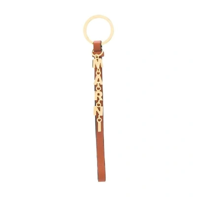 Shop Marni Women's Brown Leather Key Chain