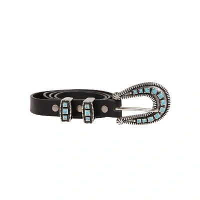 Shop Alanui Women's Black Leather Belt