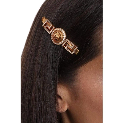 Shop Versace Gold Metal Hair Clip