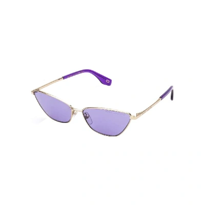 Shop Marc Jacobs Purple Metal Sunglasses