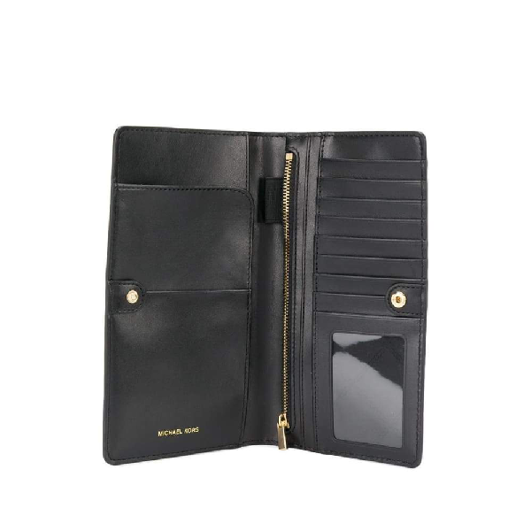 Michael Kors Bedford Legacy Large Pebbled Leather Travel Wallet In