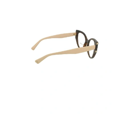 Shop Valentino Women's Brown Acetate Glasses