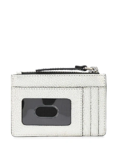Shop Marc Jacobs Women's Silver Leather Card Holder
