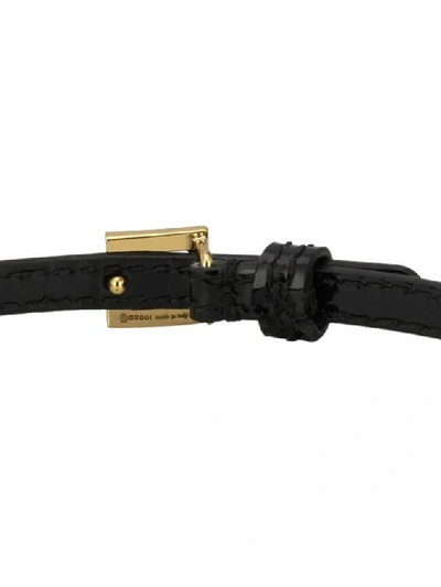 Shop Gucci Black Leather Necklace