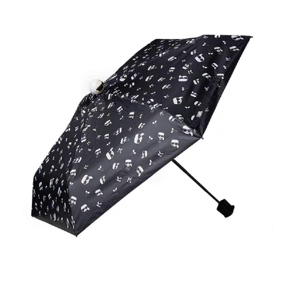Shop Karl Lagerfeld Black Polyester Umbrella